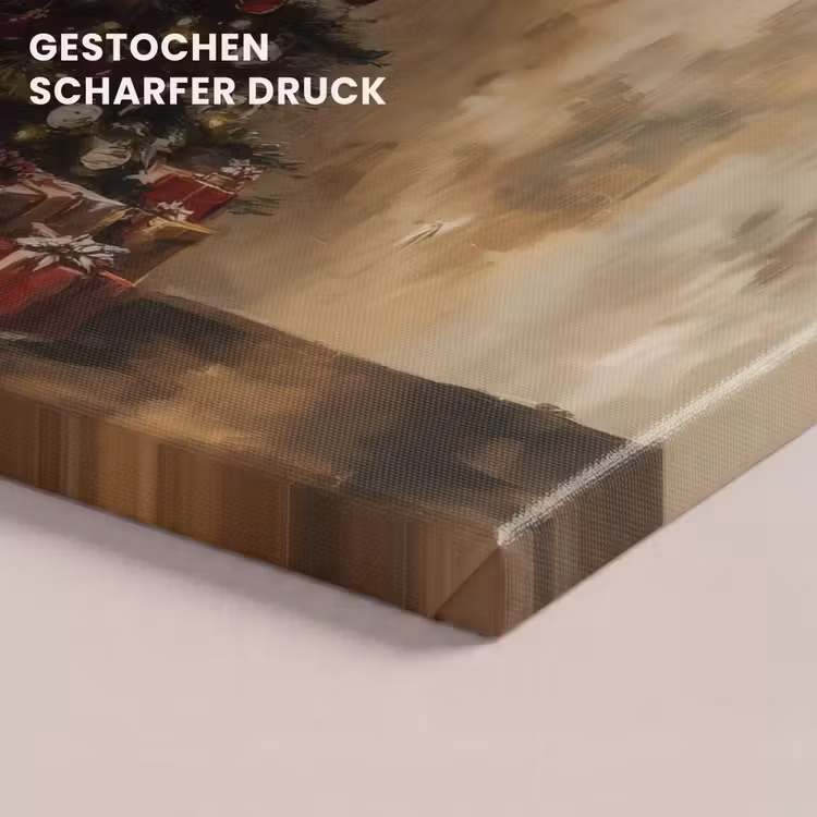 Kerstboom - Versierd - Kleurrijk canvas 2cm klein -uniquesellingpoint_afwerking-onlywow_DE