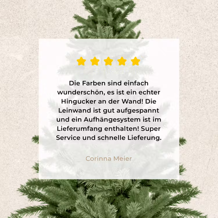 Kerstboom - Groen - Kerstmis - Feestdagen canvas 2cm klein -sfeer3