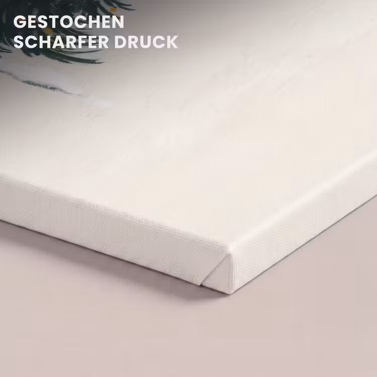 Kerstboom - Illustratie - Ster - Sneeuw canvas 2cm klein -uniquesellingpoint_afwerking-onlywow_DE