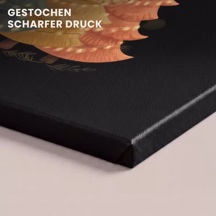 Kerstbomen - Kleurrijk - Lichtjes - Ster canvas 2cm klein -uniquesellingpoint_afwerking-onlywow_DE