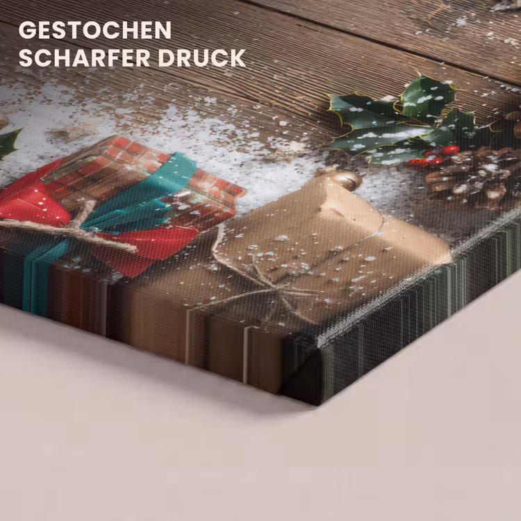Kerstdecoratie - Geschenken - Hout - Veelkleurig canvas 2cm klein -closeup_print_DE