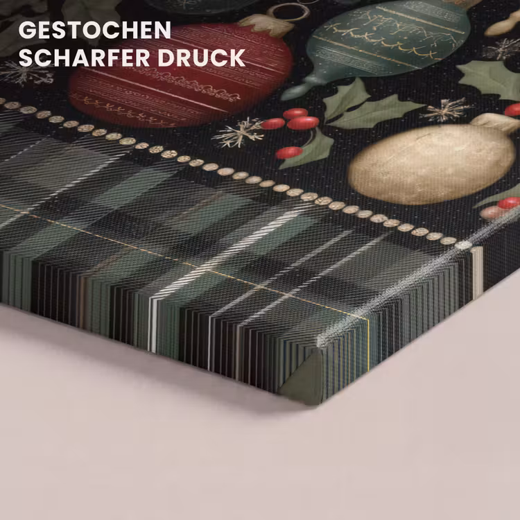 Kerstballen - Rood - Hulsttakken - Patroon canvas 2cm klein -closeup_print_DE
