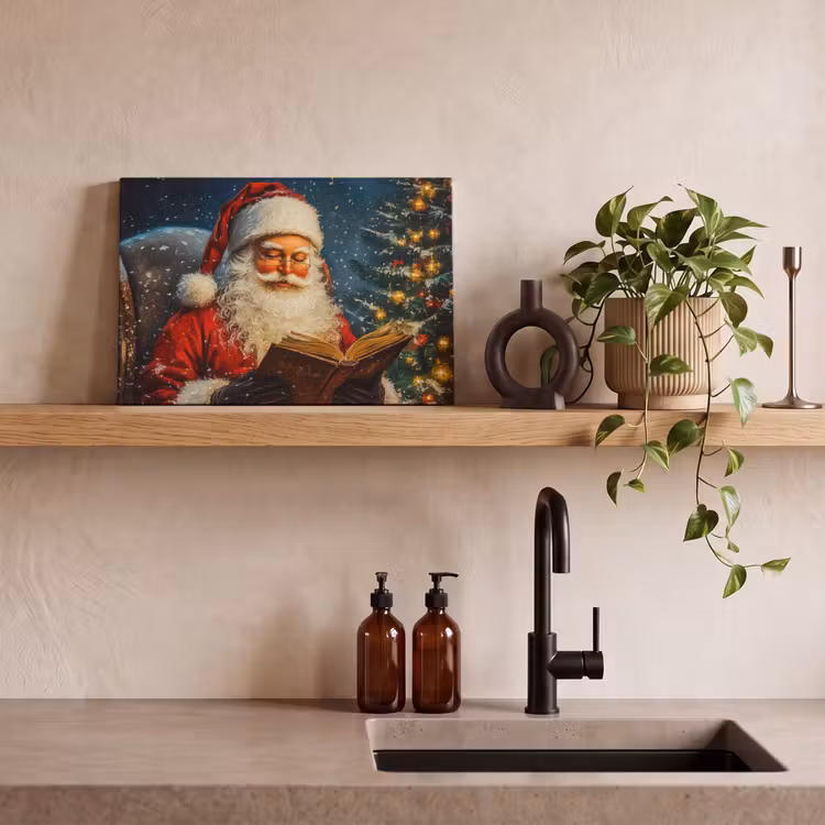 Kerstman - Kerst - Winter - Kerstboom canvas 2cm klein -sfeer6