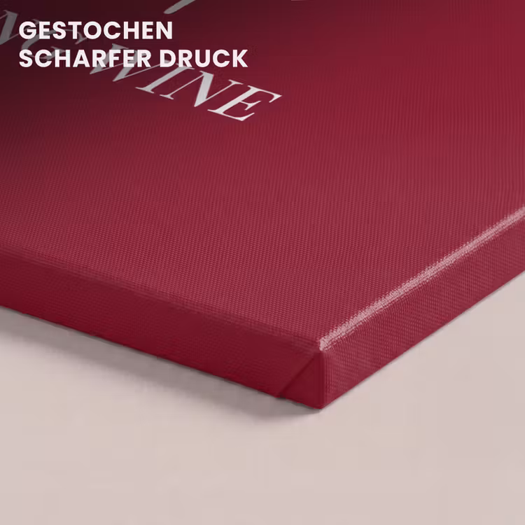 Santa - Wine - Rood - Kerst - Kerstman canvas 2cm klein -closeup_print_DE
