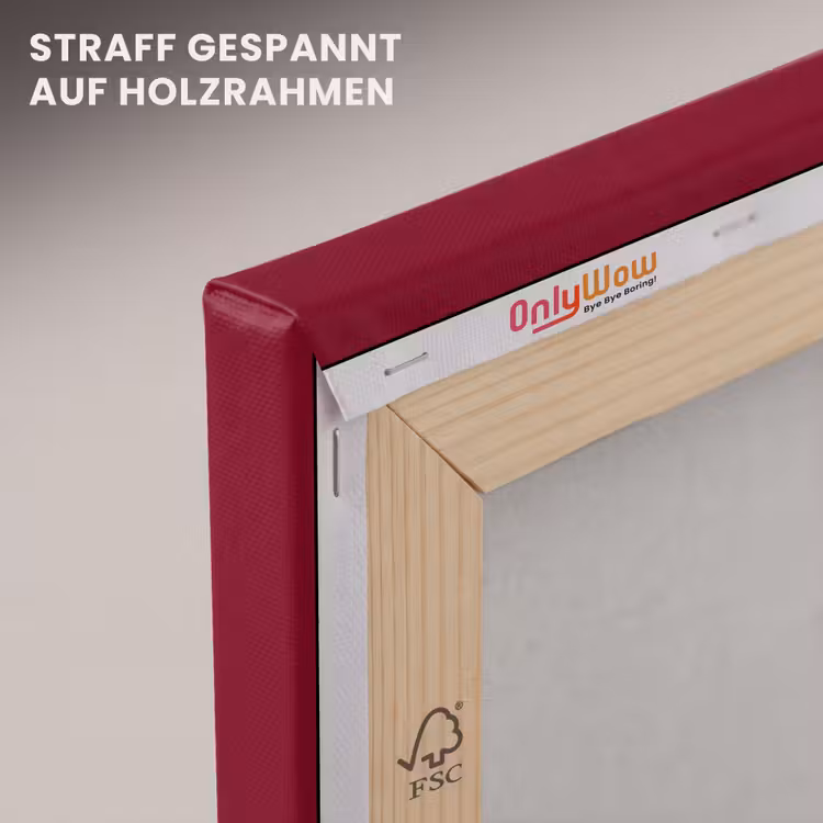 Santa - Wine - Rood - Kerst - Kerstman canvas 2cm klein -uniquesellingpoint_afwerking-onlywow_DE
