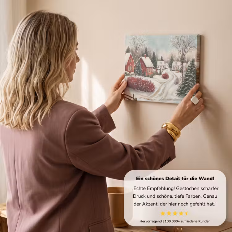 Kerstsfeer - Landelijk - Rood canvas 2cm klein -sfeer3