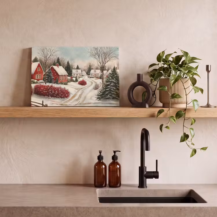 Kerstsfeer - Landelijk - Rood canvas 2cm klein -sfeer6