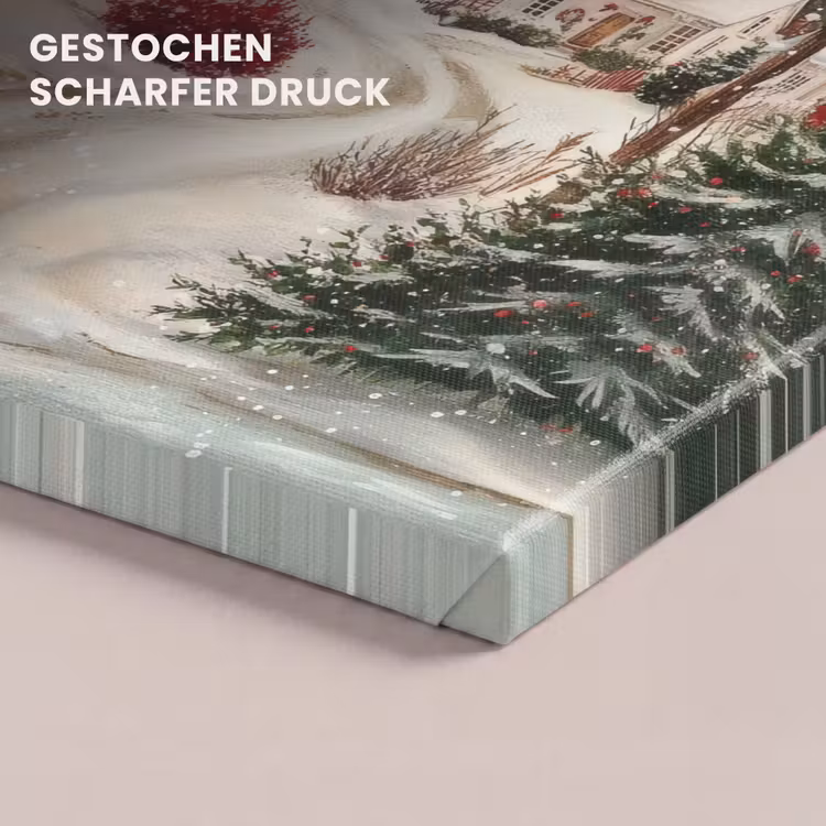 Kerstsfeer - Landelijk - Rood canvas 2cm klein -uniquesellingpoint_afwerking-onlywow_DE