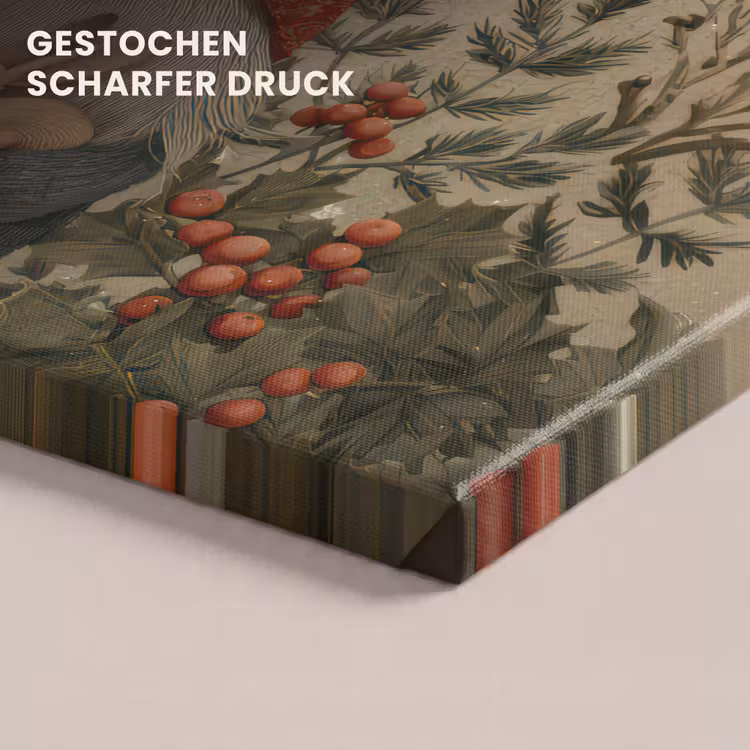 Kerstgnome - Konijntjes - Kleurrijk canvas 2cm klein -closeup_print_DE