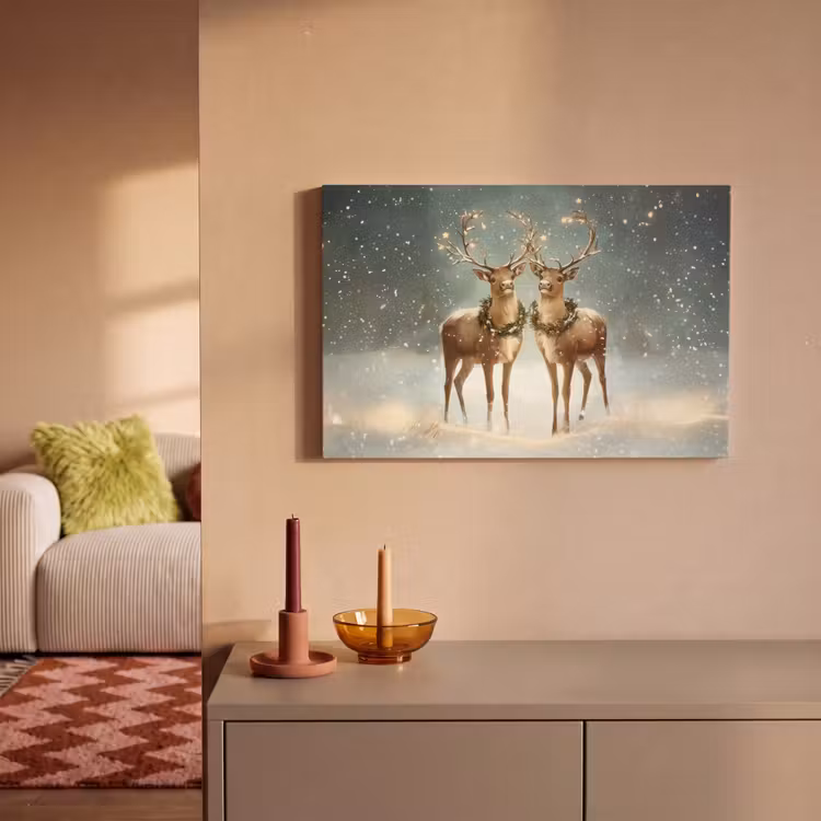 Kerstmagie - Winterwoud - Rendier canvas 2cm klein -sfeer1