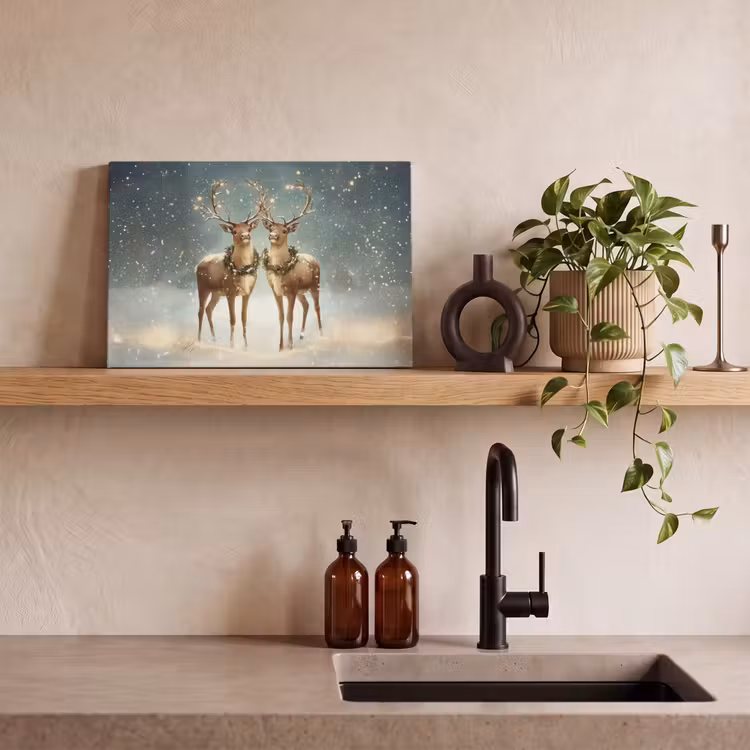 Kerstmagie - Winterwoud - Rendier canvas 2cm klein -sfeer6
