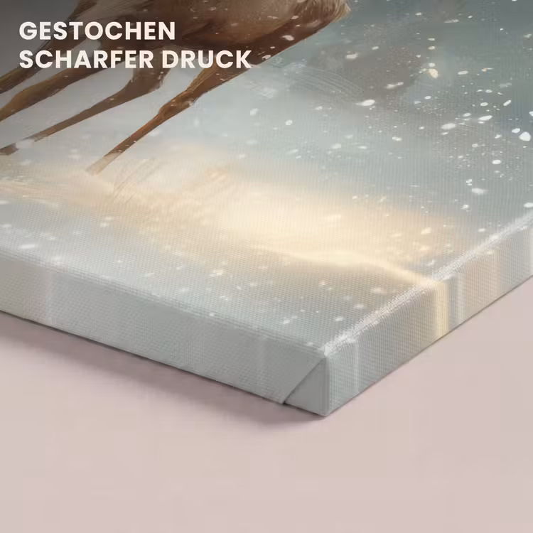 Kerstmagie - Winterwoud - Rendier canvas 2cm klein -uniquesellingpoint_afwerking-onlywow_DE
