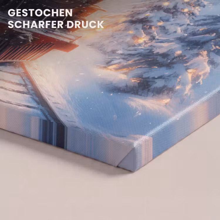 Kersttrein - Sneeuw - Winter - Kerst canvas 2cm klein -uniquesellingpoint_afwerking-onlywow_DE