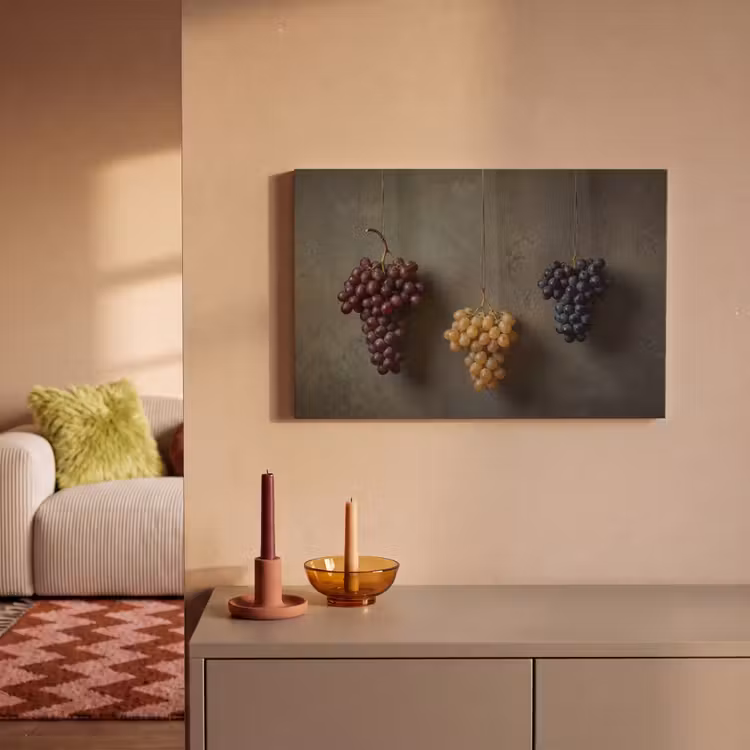 Druiven - Kleurrijk - Muur canvas 2cm klein -sfeer1