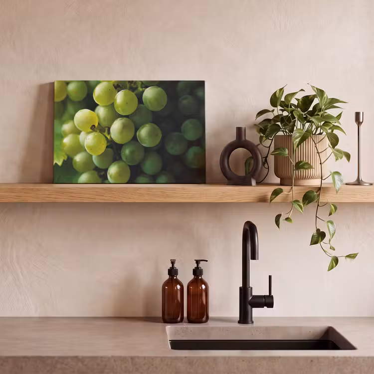 Druiven - Tros - Groen canvas 2cm klein -sfeer6