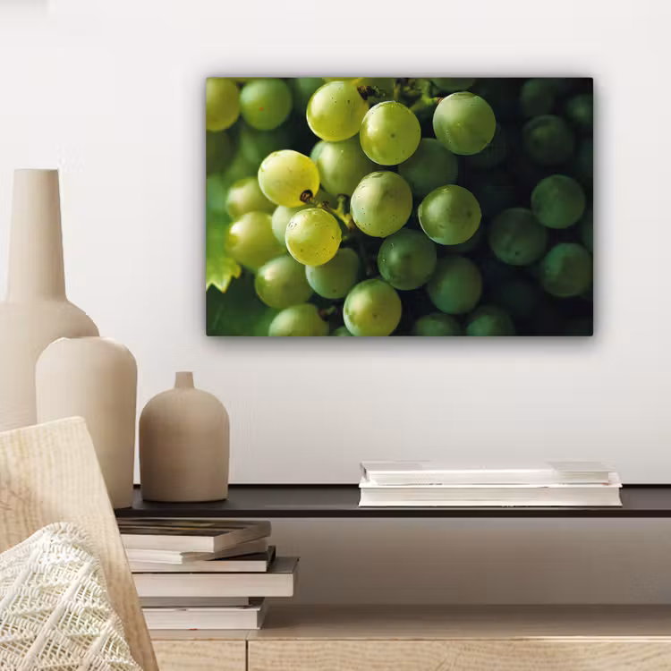 Druiven - Tros - Groen canvas 2cm klein -closeup_print_DE