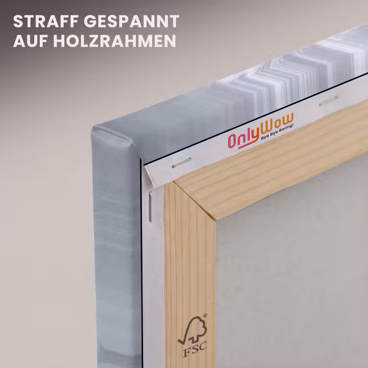 Wit - Bloem - Elegant canvas 2cm klein -uniquesellingpoint_afwerking-onlywow_DE