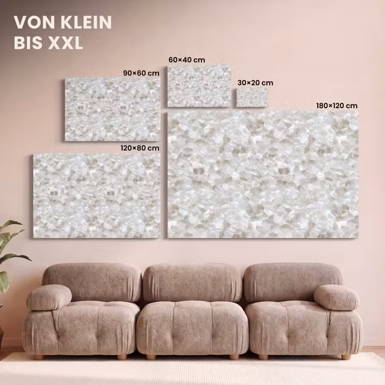 Wit - Penseelstreken - Reliëfeffect canvas 2cm klein 34 -Xsfeer8_DE