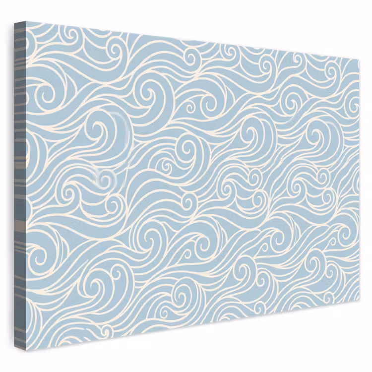 Golf - Abstract - Natuur - Modern - Blauw canvas 2cm klein -3d