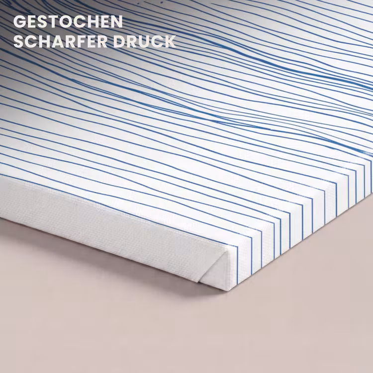 Golf - Brekende - Natuur - Minimalistisch - Blauw canvas 2cm klein -closeup_print_DE