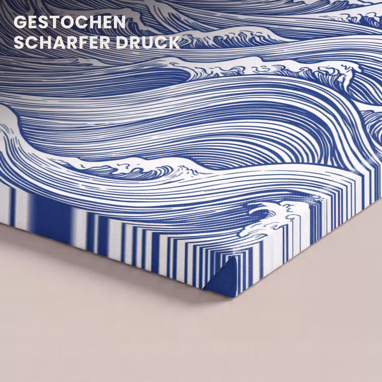 Golf - Japans - Zee - Illustratie - Blauw canvas 2cm klein -closeup_print_DE