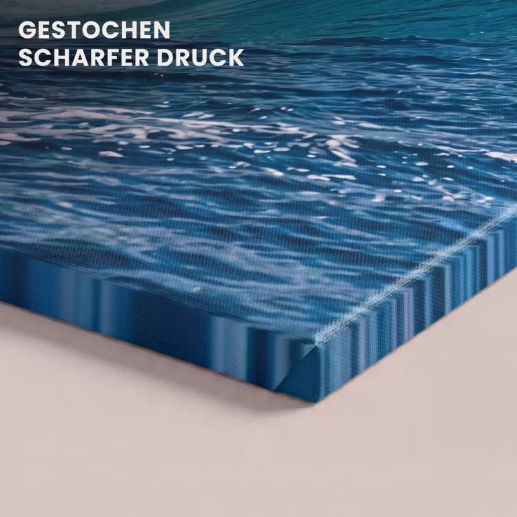 Golf - Oceaan - Water - Dynamisch - Blauw canvas 2cm klein -closeup_print_DE