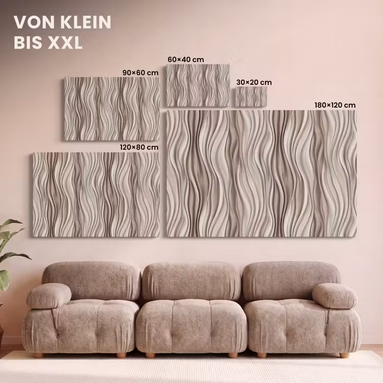 Golven - 3D - Crème canvas 2cm klein 34 -Xsfeer8_DE