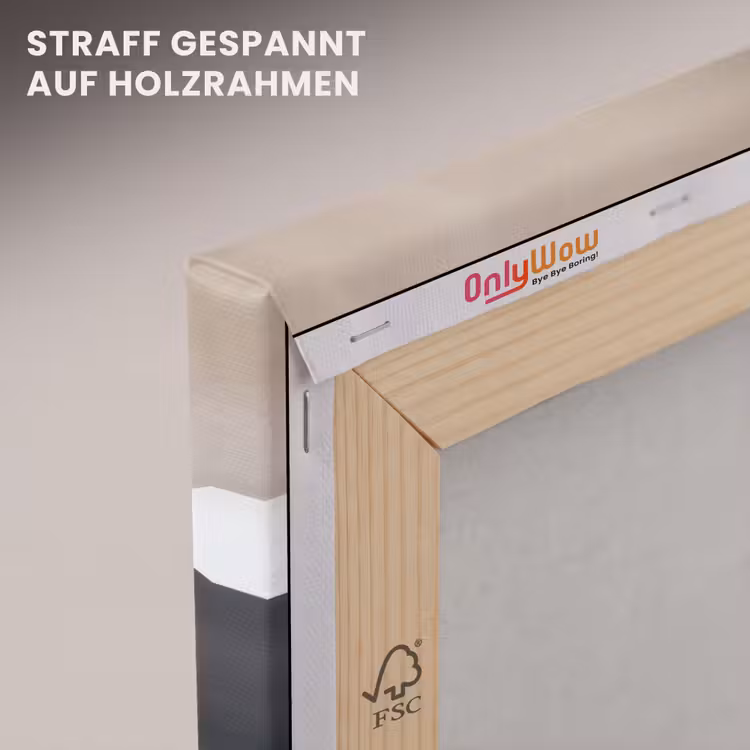 Golven - Abstract - Beige canvas 2cm klein -uniquesellingpoint_afwerking-onlywow_DE