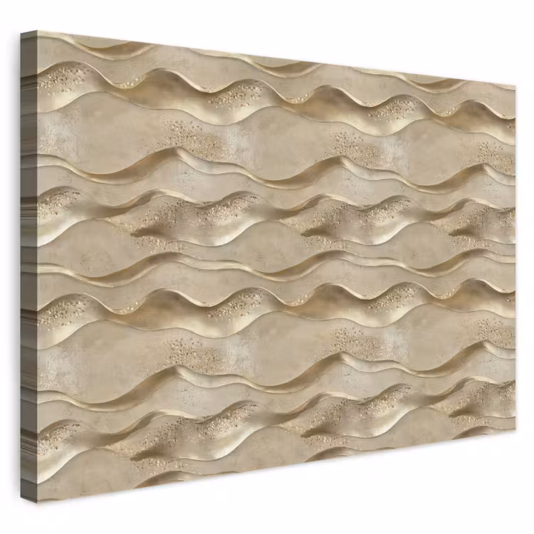 Golven - Patroon - Goud canvas 2cm klein 34 -3d