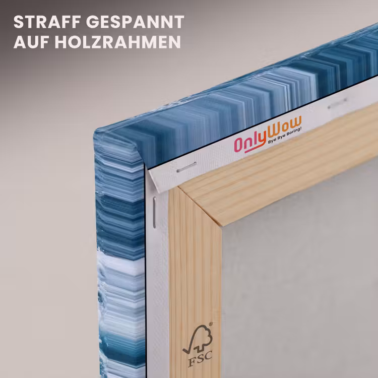 Golven - Oceaan - Blauw canvas 2cm klein -uniquesellingpoint_afwerking-onlywow_DE