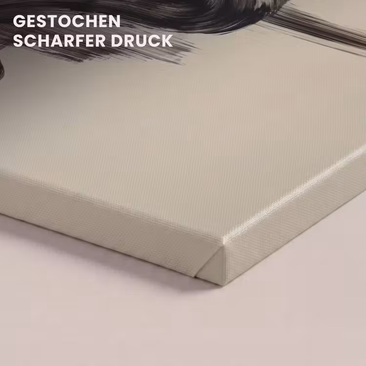 Golven - Penseelstreken - Beige - Minimalistisch canvas 2cm klein -closeup_print_DE