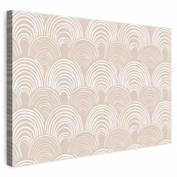 Golven - Structuur - Beige canvas 2cm klein 34 -3d