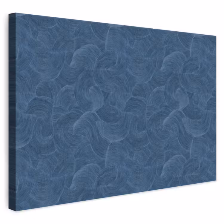 Golven - Textuur - Patroon - Blauw canvas 2cm klein 34 -3d