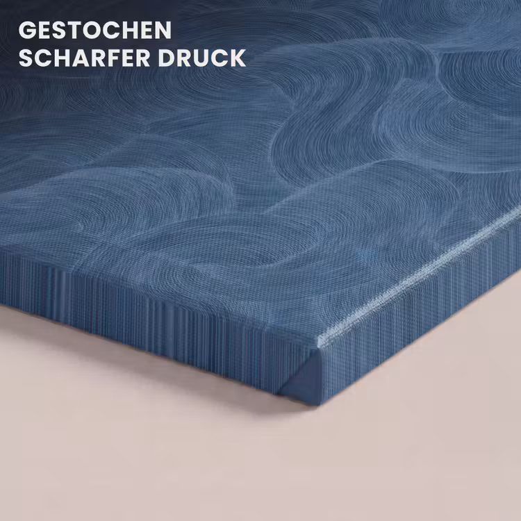 Golven - Textuur - Patroon - Blauw canvas 2cm klein 34 -closeup_print_DE