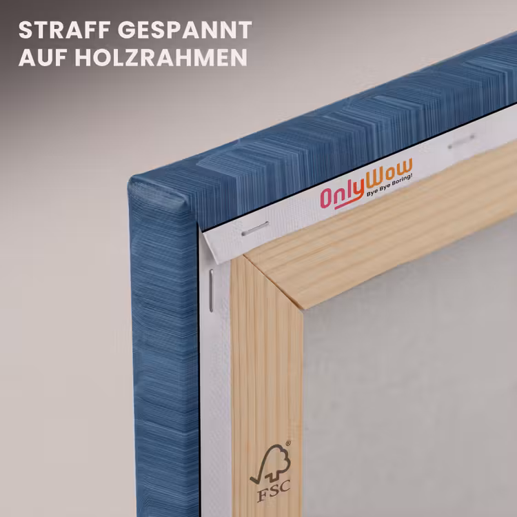 Golven - Textuur - Patroon - Blauw canvas 2cm klein 34 -uniquesellingpoint_afwerking-onlywow_DE
