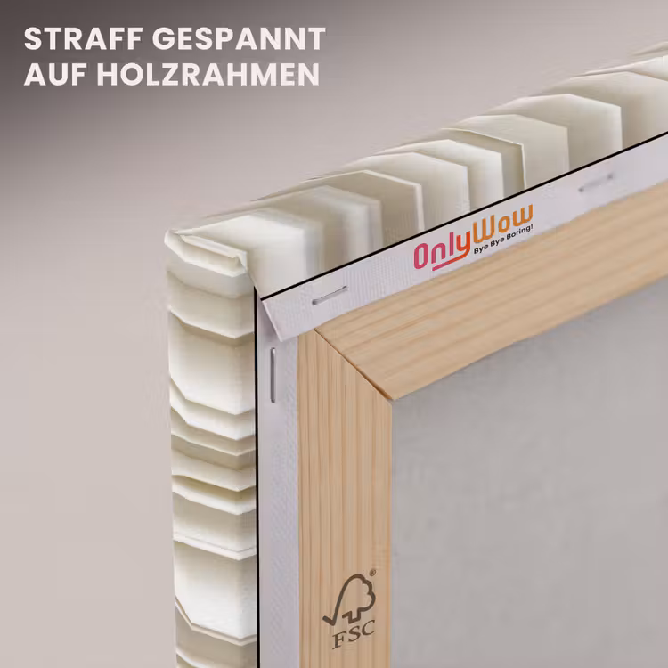 Golven - Wit - Minimalistisch canvas 2cm klein 34 -uniquesellingpoint_afwerking-onlywow_DE