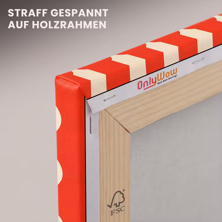 Golvend patroon - Retro - Rood - Beige canvas 2cm klein 34 -uniquesellingpoint_afwerking-onlywow_DE