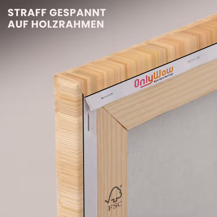 Wereldkaart - Beige - Bruin canvas 2cm klein -uniquesellingpoint_afwerking-onlywow_DE