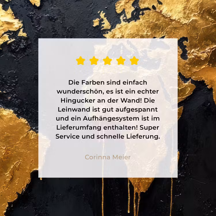 Wereldkaart - Gouden verf - Druppels - Zwart canvas 2cm klein -sfeer3
