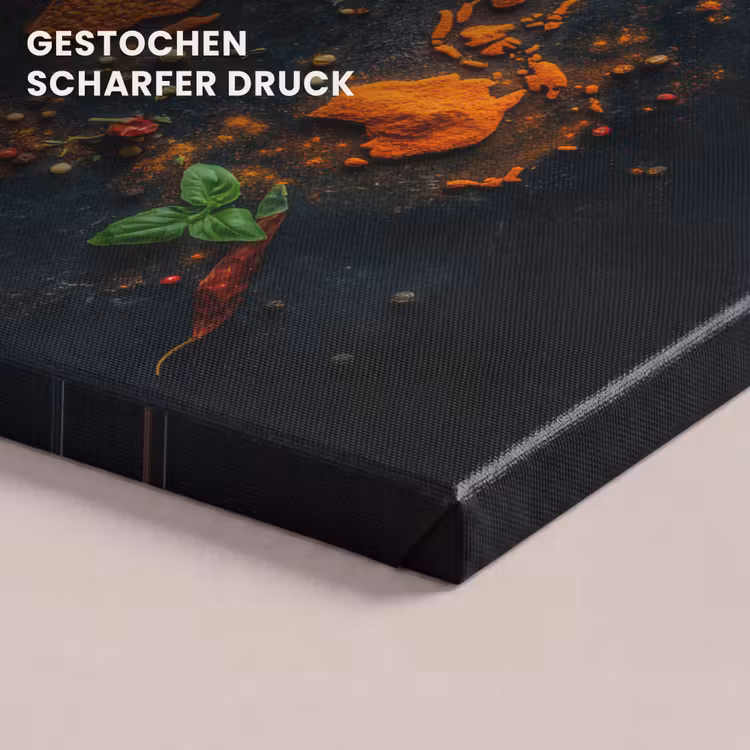 Wereldkaart - Kruiden - Levendige kleuren canvas 2cm klein -sfeer3