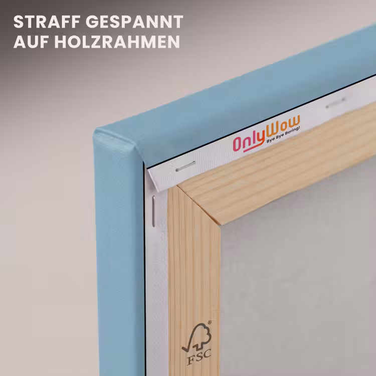 Wereldkaart - Oceaan - Realistisch - Blauw canvas 2cm klein -uniquesellingpoint_afwerking-onlywow_DE