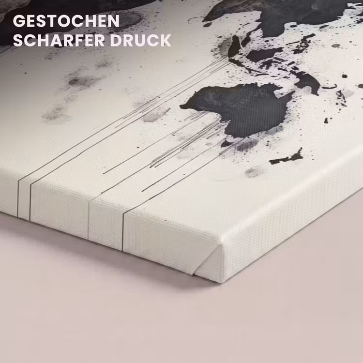 Wereldkaart - Zwart - Inkt canvas 2cm klein -uniquesellingpoint_afwerking-onlywow_DE