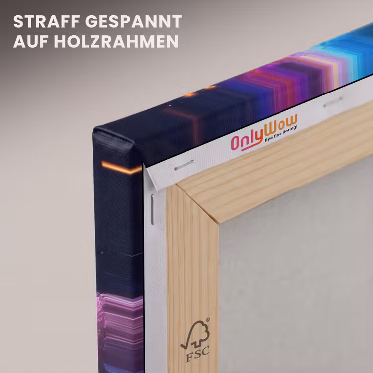 Ruimte - Astronaut - Neon - Sterren canvas 2cm klein -uniquesellingpoint_afwerking-onlywow_DE