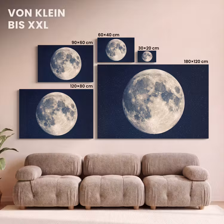 Ruimte - Maan - Kosmos canvas 2cm klein -Xsfeer8_DE