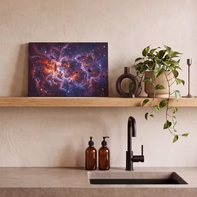 Space - Stars - Abstract - Colorful canvas 2cm klein -closeup_print_DE
