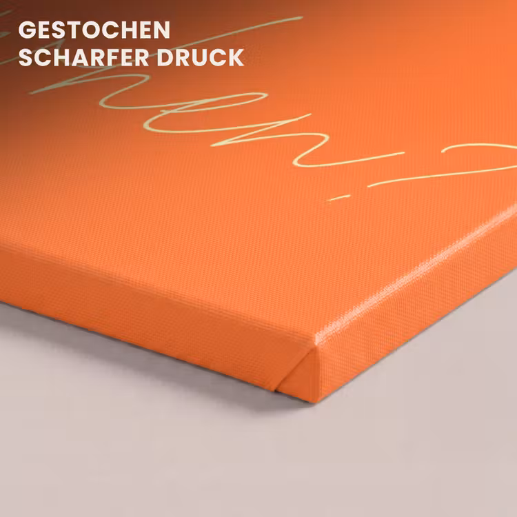 If not now then when - Oranje - Geel - Levendig canvas 2cm klein -closeup_print_DE