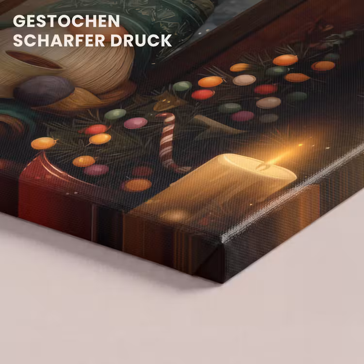 Gnooms - Kerst - Raam - Kleurrijk canvas 2cm klein -closeup_print_DE