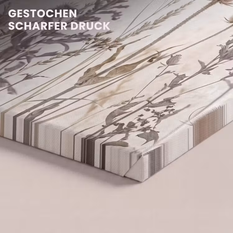Weidebloemen - Design - Sepia canvas 2cm klein -uniquesellingpoint_afwerking-onlywow_DE