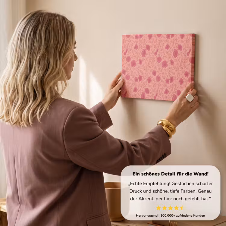 Weidebloemen - Romantisch - Roze canvas 2cm klein 34 -sfeer3