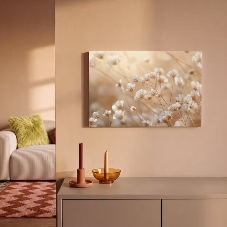 Wilde - Bloemen - Wit canvas 2cm klein -sfeer1